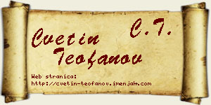 Cvetin Teofanov vizit kartica